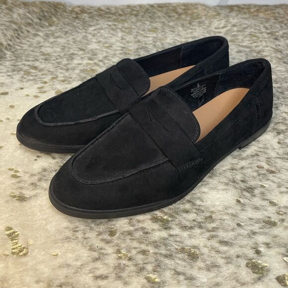 5 for $25🔥Old Navy Black Suede Loafers Women's Size 9 - Picture 1 of 9